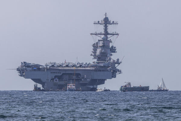 FOTO ARCHIVO. El portaviones nuclear estadounidense USS Gerald R. Ford -EFE/ Cati Cladera