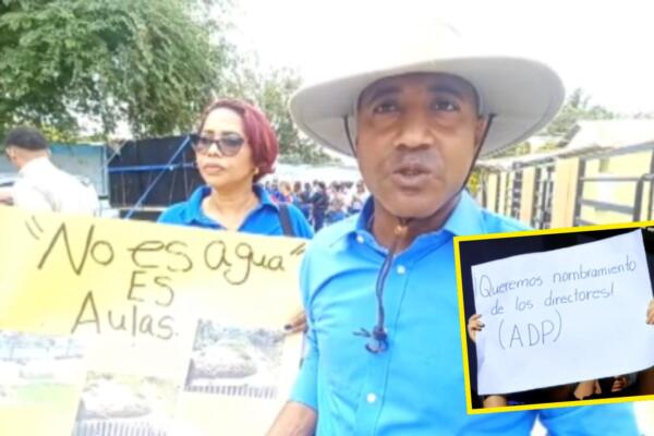 Docentes marchan en Laguna Salada por falta de soluciones.
