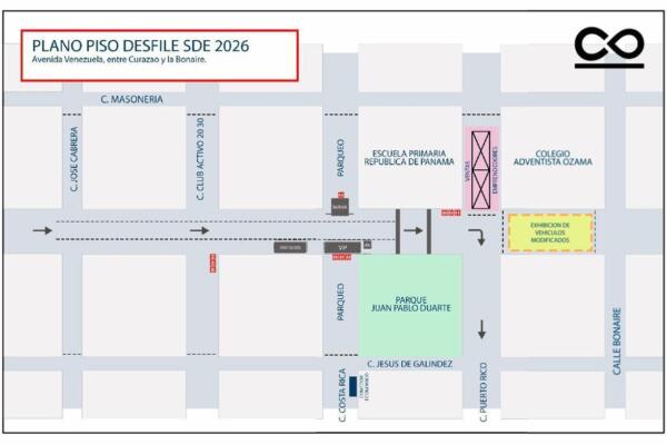 La Alcaldía de Santo Domingo Este anunció el cierre de varias calles por el Desfile Cultural Municipal 2026 este domingo en la avenida Venezuela.