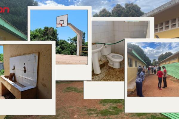 Padres y comunitarios reducen el horario escolar en la Escuela Fidelina Feliz Matos, en La Guázara, en reclamo de condiciones seguras para los estudiantes.