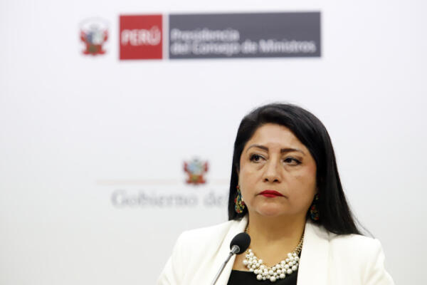 La primera ministra de Perú, Denisse Miralles. EFE/ Renato Pajuelo
