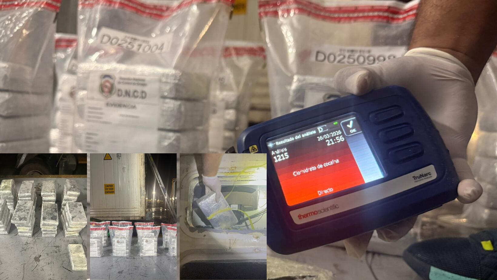 Puerto Caucedo: DNCD frustra envío de 41 paquetes de cocaína a Bélgica