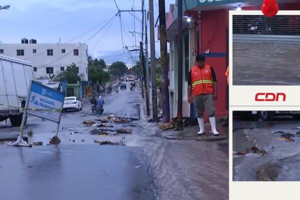 Lluvias inundan y dañan calles en La Romana