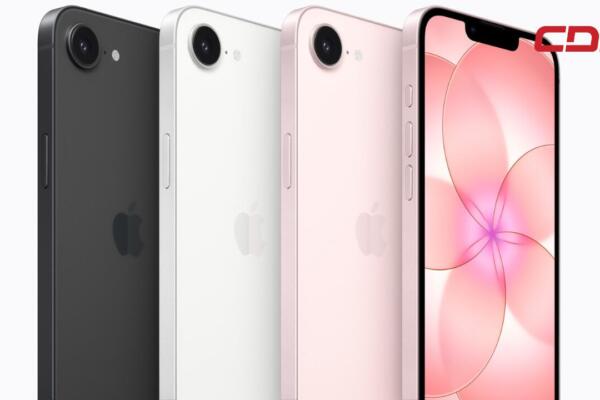 Nuevo iphone 17e disponible en negro, blanco y rosa suave. Foto: Apple