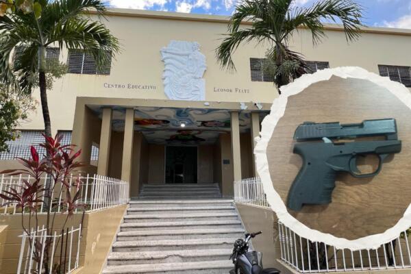 Encuentran arma de fuego a menor en centro escolar en Barahona. 