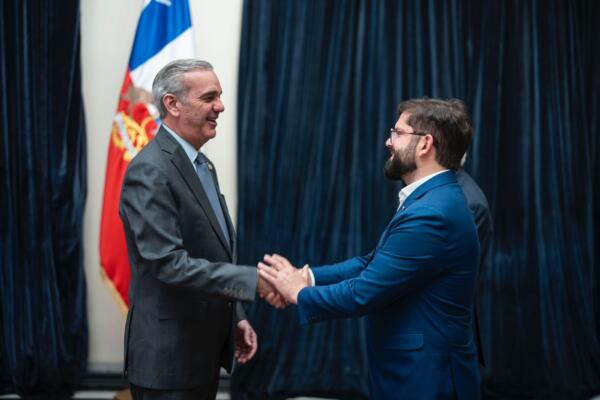 Presidente Abinader y su homólogo de Chile Gabriel Boric.