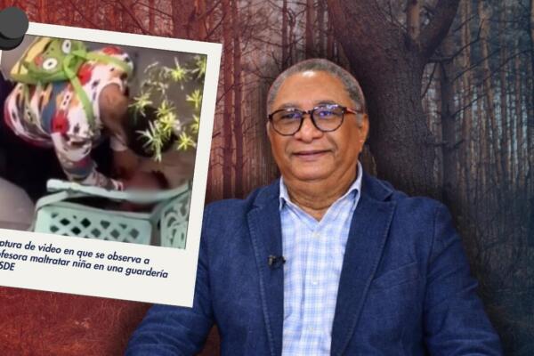 Captura de video en que se observa a profesora maltratar a menor en una guardería en SDE.  FOTO: CDN
