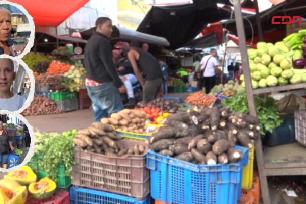 Amas de casa denuncian el aumento de precios en productos básicos durante un recorrido por el Hospedaje Yaque, en Santiago.