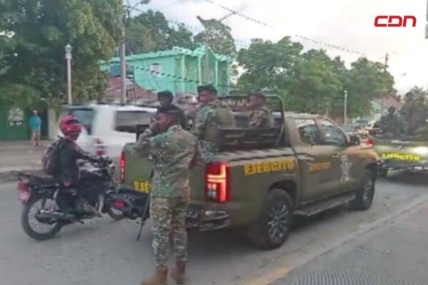Despliegue policial en Navarrete por huelga del FPN.
