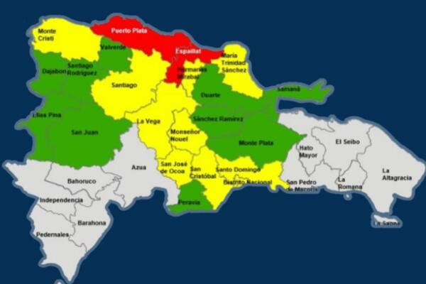 Aumentan a nueve las provincias en alerta amarilla por vaguada