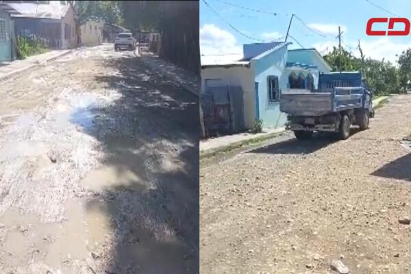 Calles intransitables de La Línea, Cabral, provincia Barahona. Foto: CDN Digital