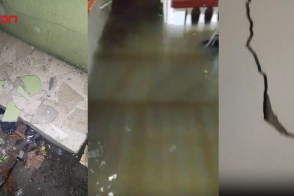 Grietas graves en edificio de Prolongación Bohechío en SD.

