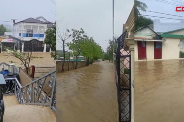 Inundaciones en Villa Vásquez por intensas lluvias.
