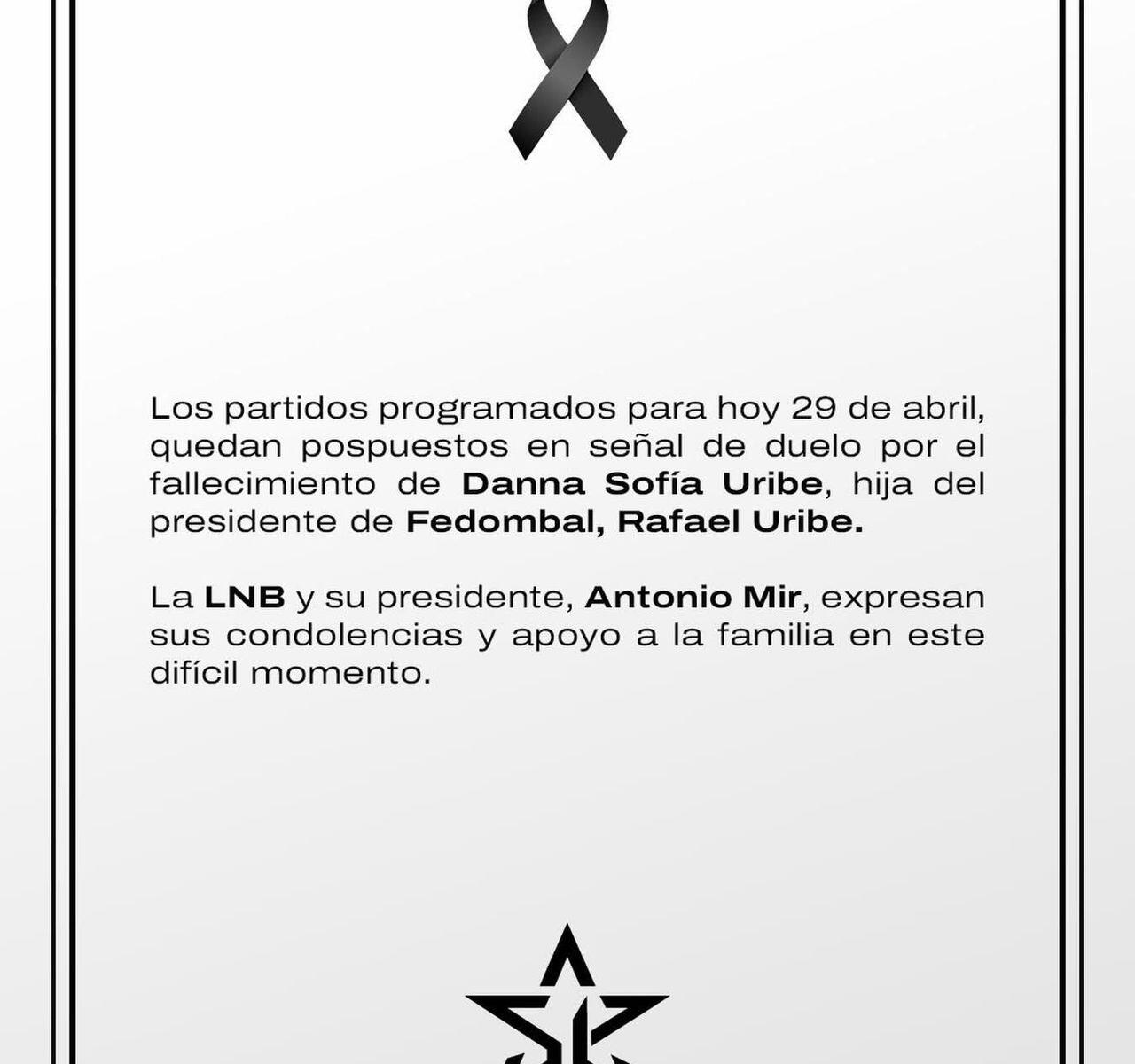 Muerte HIja Rafael Uribe
