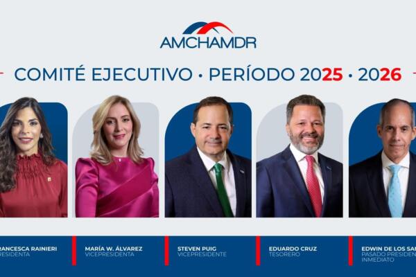 Junto a Rainieri, se conforma el Comité Ejecutivo de la institución con María Waleska Álvarez, de NAP del Caribe, como vicepresidenta; Steven Puig, del Banco BHD, como vicepresidente; Eduardo Cruz, de Humano Seguros, en el cargo de tesorero; y Juan O. Velázquez, de Central Romana Corporation, como secretario.