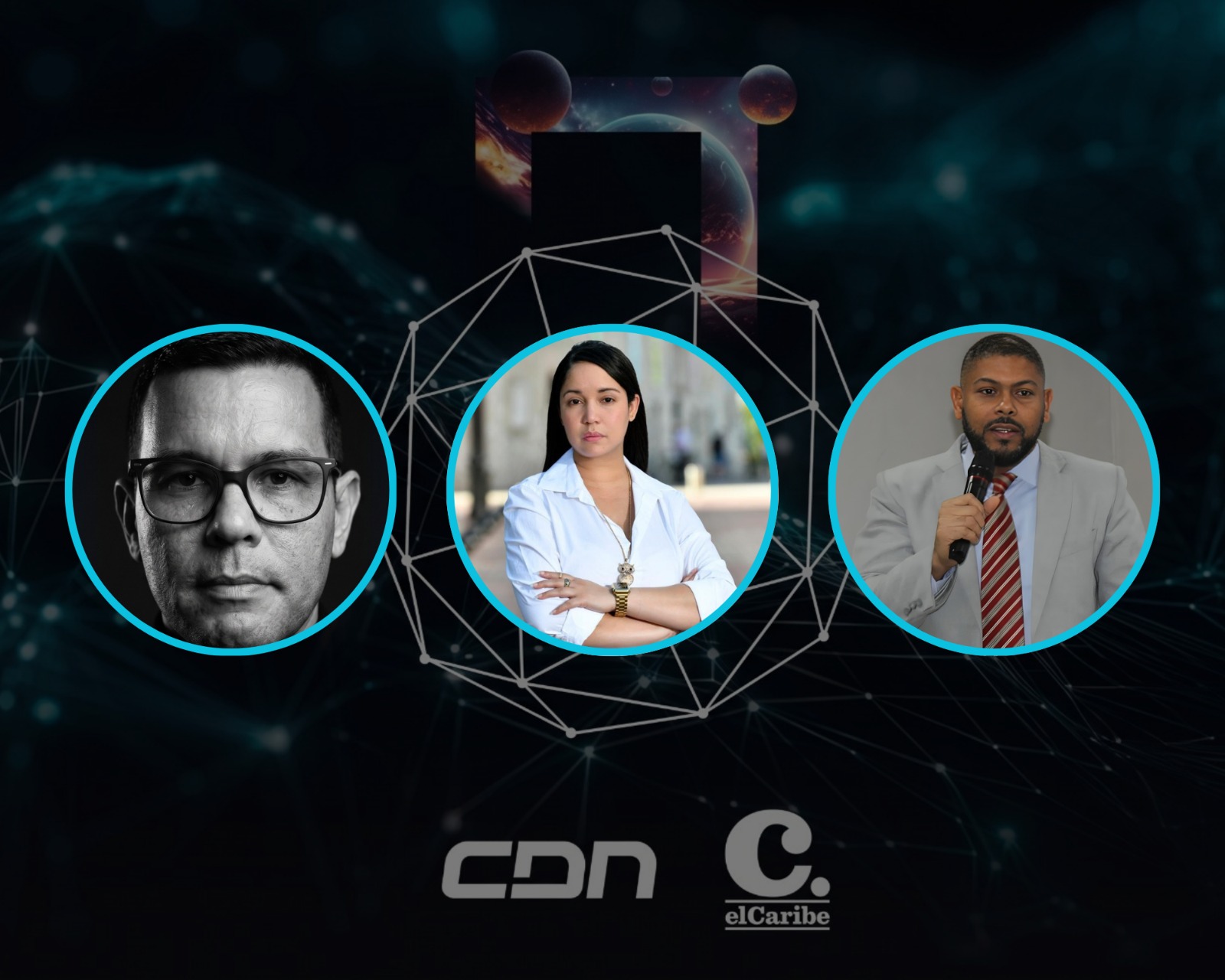 De Izq. a Der.: Andrés Tovar Zabaleta, Sue Helen Rodríguez y Eric Montilla