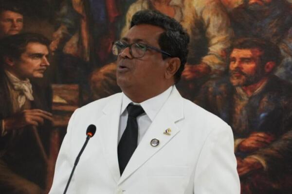 Alcalde de Los Alcarrizos, Junior Santos en su rendición de cuenta 2026.