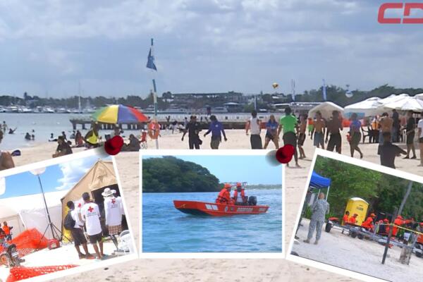 Más de mil hombres y mujeres trabajan en la seguridad de los visitantes en la playa de Boca Chica
