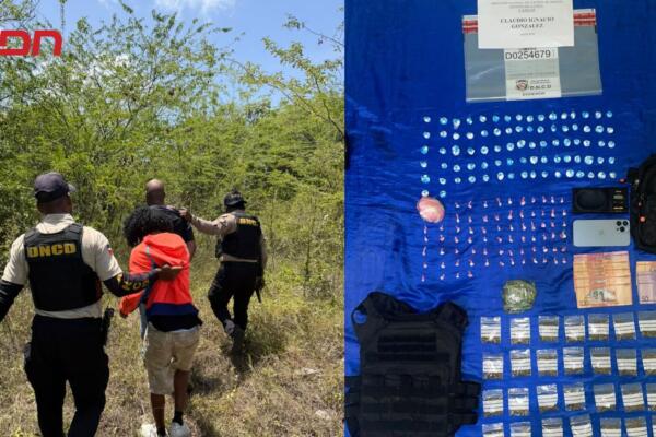 Agentes de la DNCD arrestaron a dos presuntos miembros de la red de microtráfico.