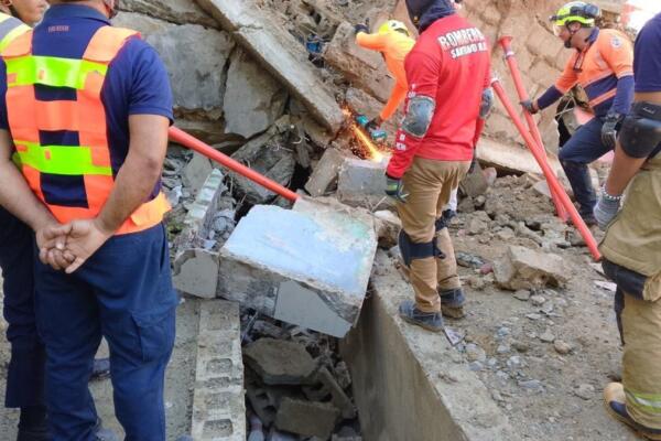 Onesvie realiza evaluación tras deslizamiento en Santiago. Foto: Fuente externa 