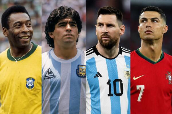 Pelé, Maradona, Messi y Cristiano