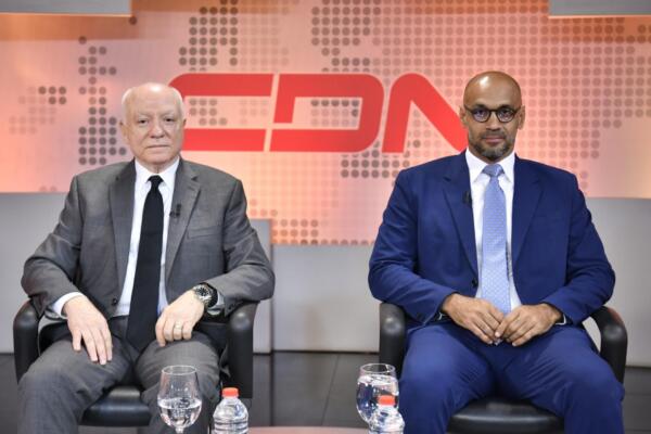  Pedro Esteva y Martín Valerio, presidente y director ejecutivo, respectivamente, de la Cámara Minera. (FOTO: Danny Polanco)