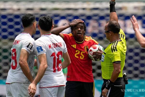 Belgica se quedó con un jugador menos en el duel ofrente a Irán en el Mundial de Fútbol 2026