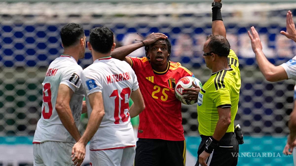 Belgica se quedó con un jugador menos en el duel ofrente a Irán en el Mundial de Fútbol 2026