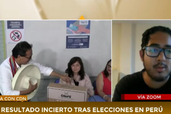 Martín Calderón describe un clima de incertidumbre tras la segunda vuelta electoral en Perú