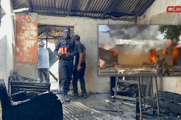 Bomberos controlan fuego en sector Don Bosco.
