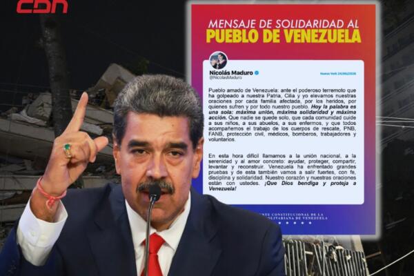 Desde las redes sociales de Maduro comparten mensaje de solidaridad tras sismos en Venezuela