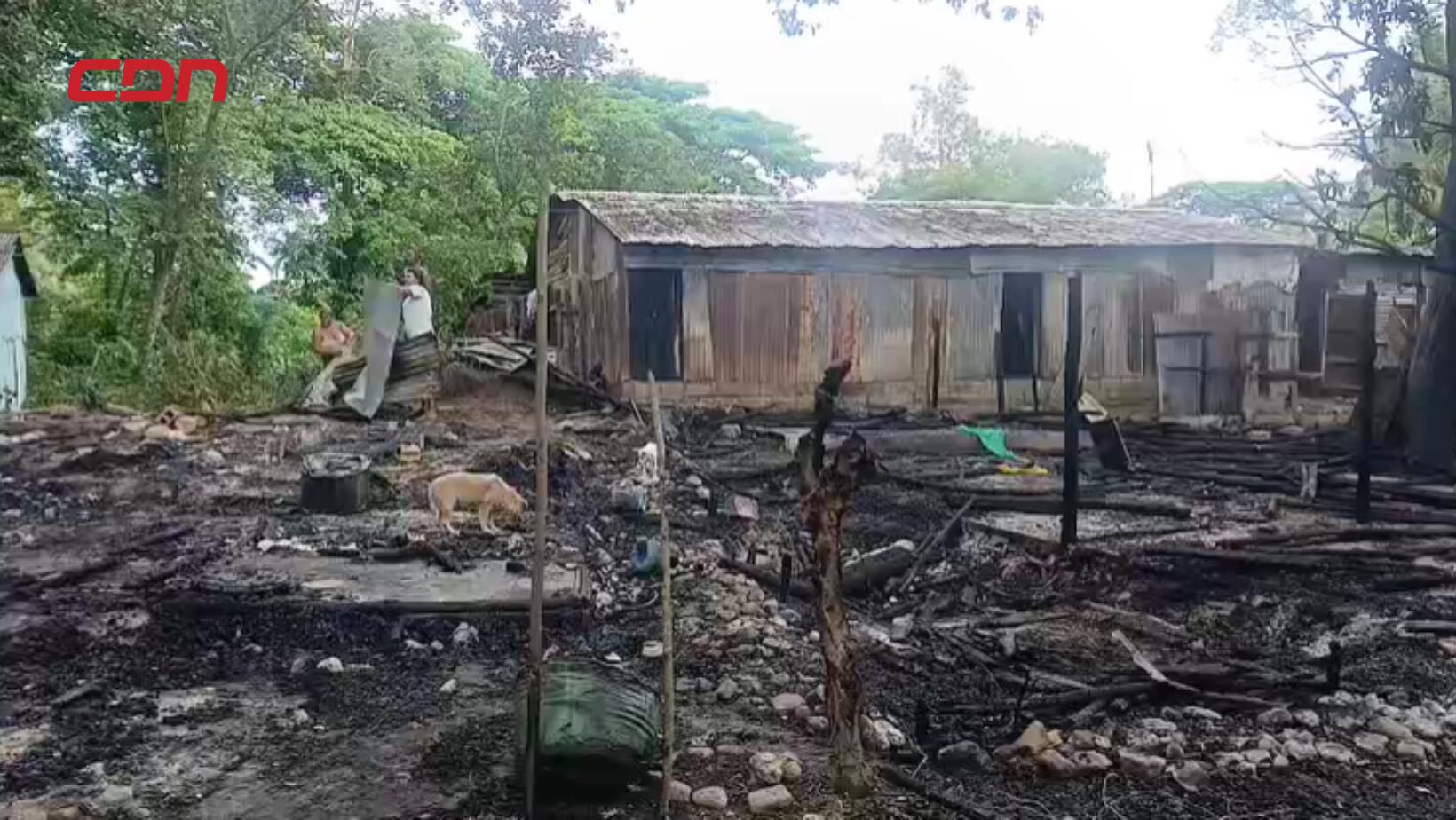 devastador incendio en San Víctor