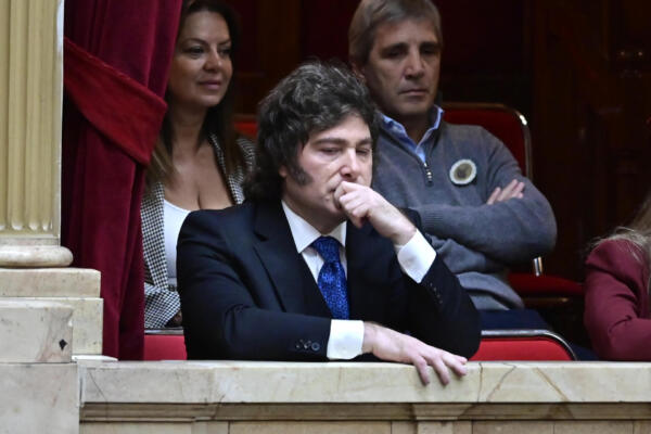 BUENOS AIRES (ARGENTINA) .- Imagen de archivo del presidente de Argentina, Javier Milei, la semana pasada en la Cámara de Diputados argentina. EFE/Matías Martin Campaya