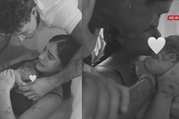 Isabella Ladera, junto a su pareja, dándole la bienvenida a su segundo hijo. 