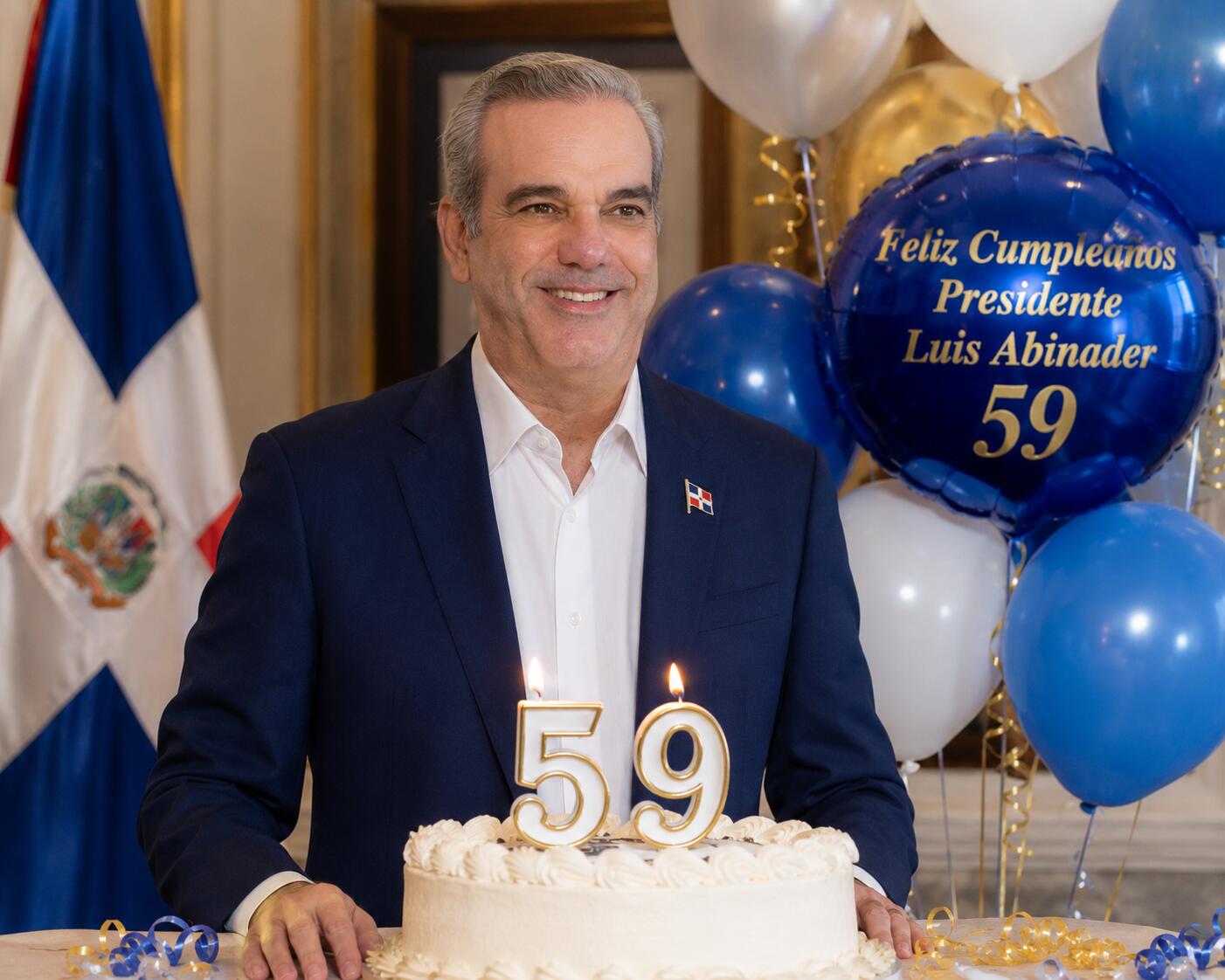 Luis Abinader celebra un año más de vida al frente de la conducción del país