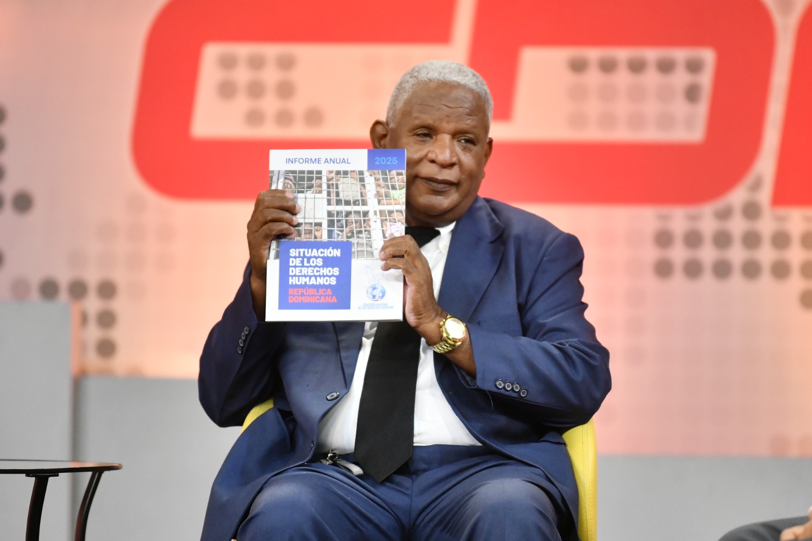 El presidente de la Comisión Nacional de los Derechos Humanos (CNDH-RD), Manuel María Mercedes Medina en Despierta con CDN. - foto: CDN / Félix de la Cruz.