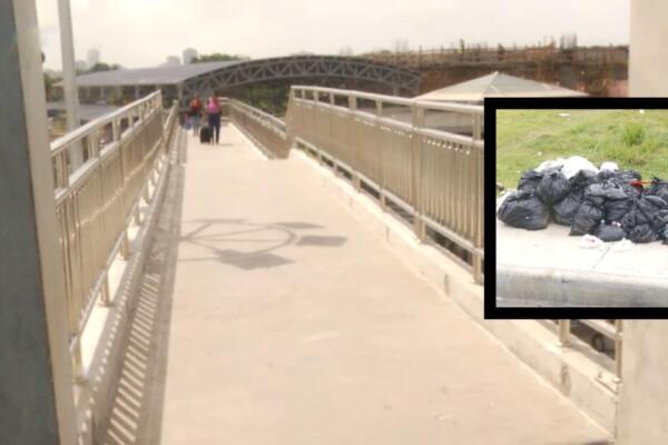 Basura en nuevo puente del Km 9: piden zafacones y vigilancia