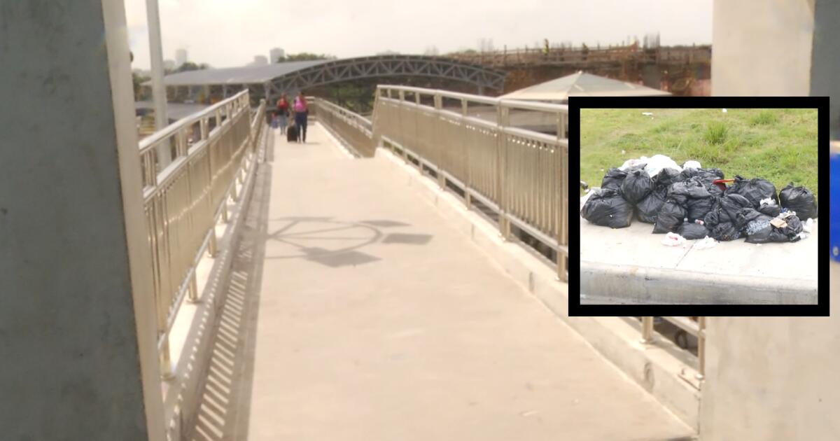 Basura en nuevo puente del Km 9