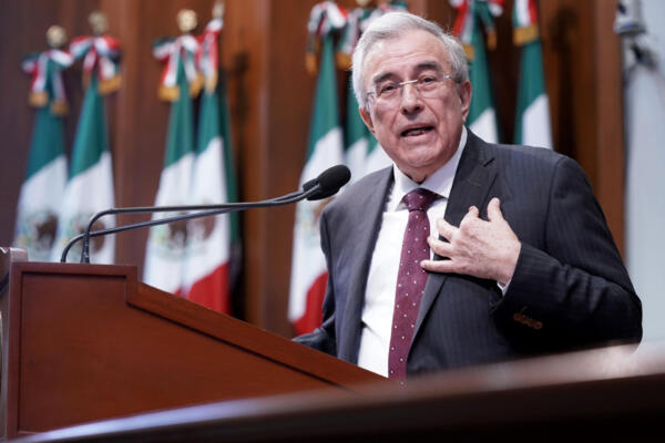 Fotografía de archivo que muestra al gobernador de Sinaloa, Rubén Rocha Moya. EFE/ Juan Carlos Cruz