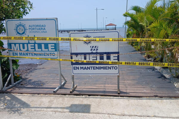 Fotografía actual del muelle pesquero y turístico de Sánchez durante los trabajos