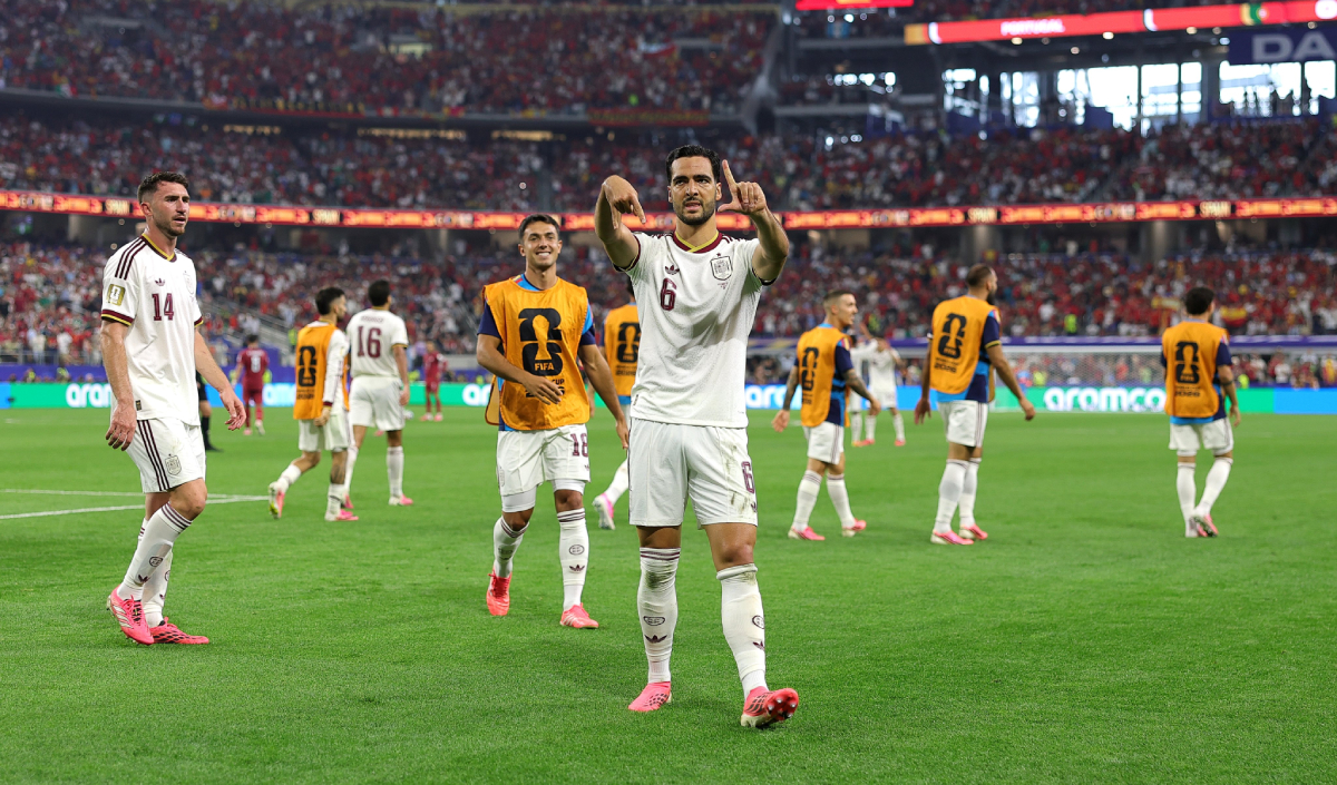 Mikel Merino fue el autor del tanto de la victoria española