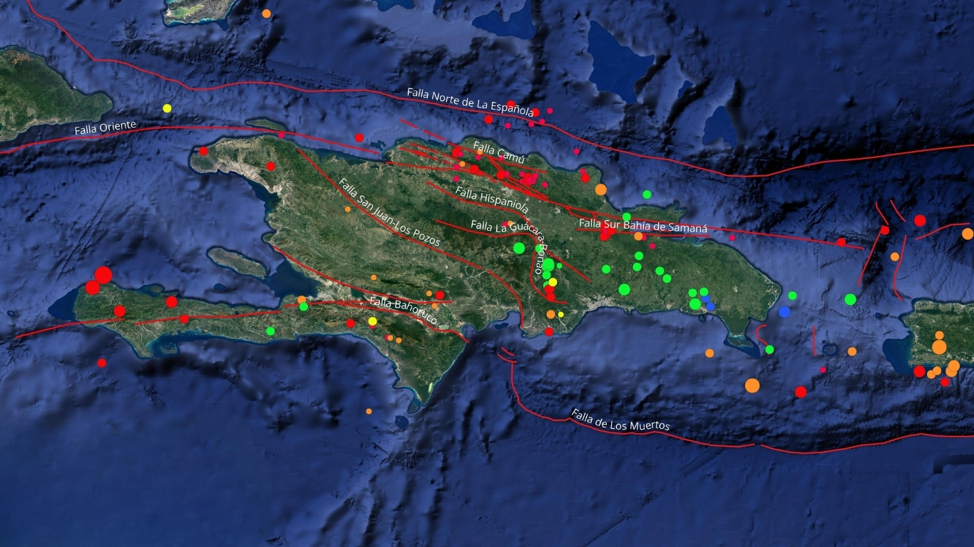 El territorio dominicano está situado en una región de importante actividad sísmica.