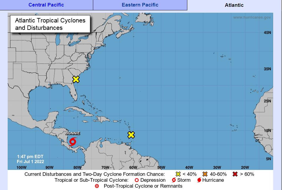 Bonnie, una tormenta atlántica que se hará huracán en el Pacífico