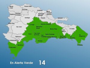 Se mantienen 14 provincias en alerta verde por vaguada