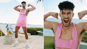 El vestidito que modela Bad Bunny en Harper's Bazaar