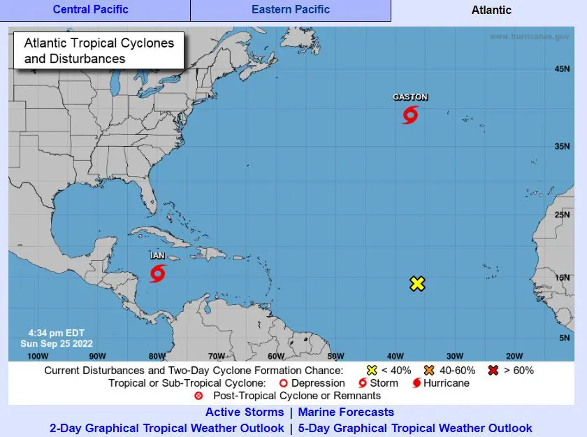 Se prevé que Ian se convierta en huracán mientras va hacia el oeste de Cuba