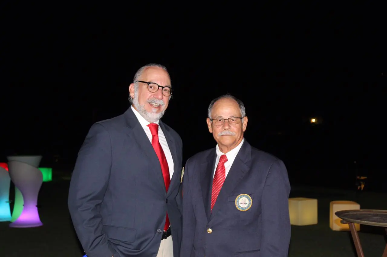 Carlos Elmúdesi, presidente de Fedogolf junto a Rafael Canario, director del evento.jpg