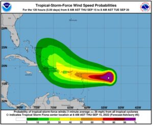 Onamet emite alerta meteorológica temprana por tormenta Fiona