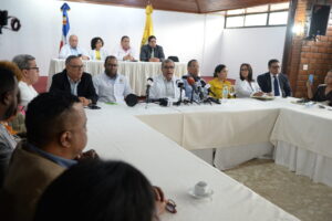 Parte de los organizadores de la protesta. Johnny Rotestán