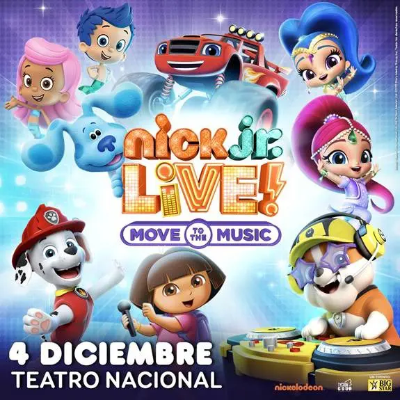 Por primera vez llega a RD "Nick Jr. Live, Baila con ritmo", con un gran espectáculo en el Teatro Nacional.